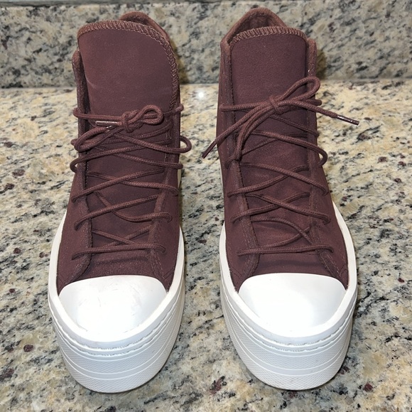 CONVERSE Burgundy Chuck Taylor All Star Modern Lift Sneakers - Picture 5 of 12